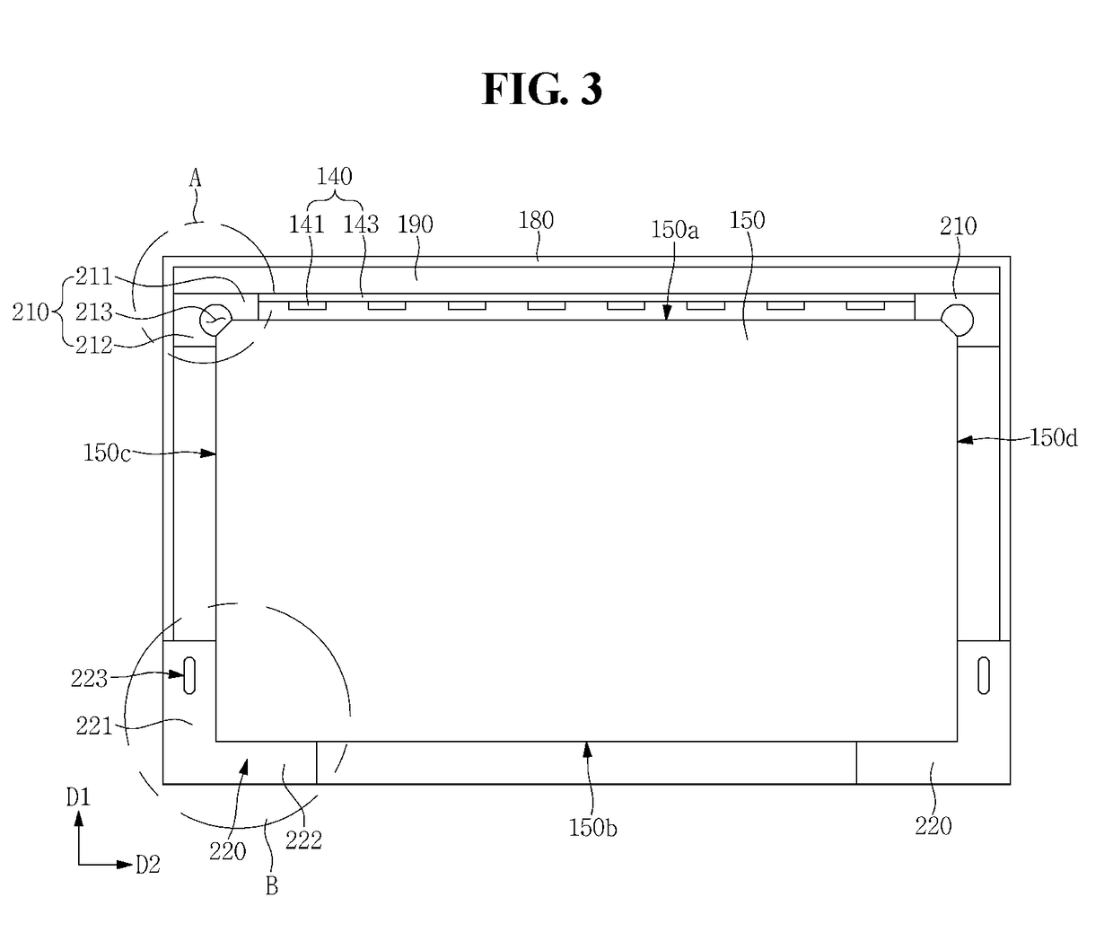 Light guide plate position fixing frame and display device having the same