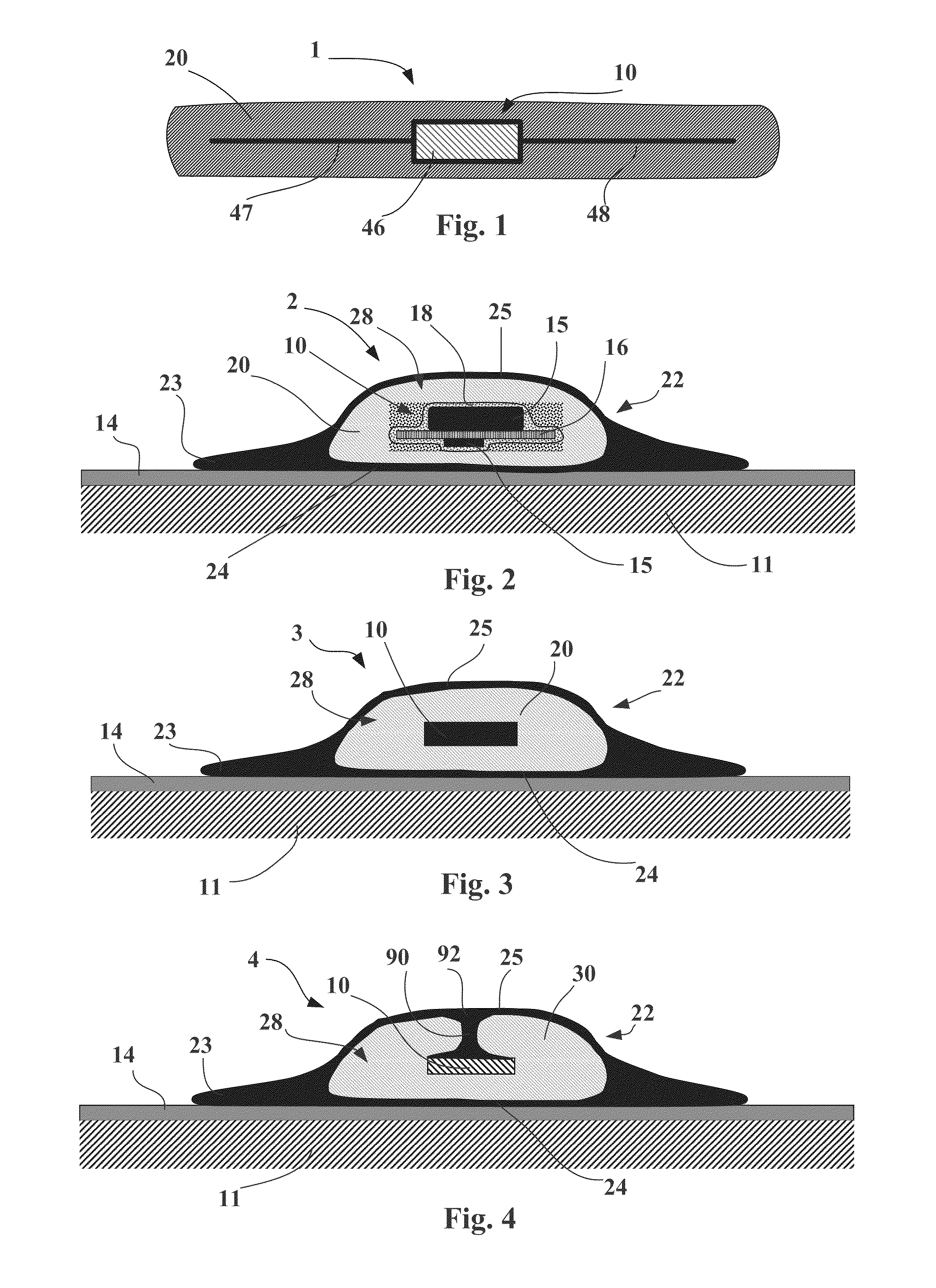 Power component and instrumented tyre