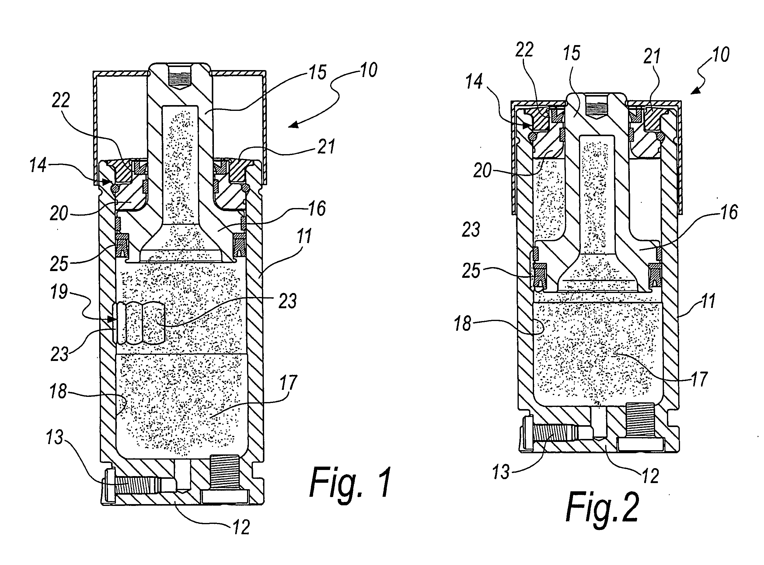 Gas cylinder actuator with overtravel safety device