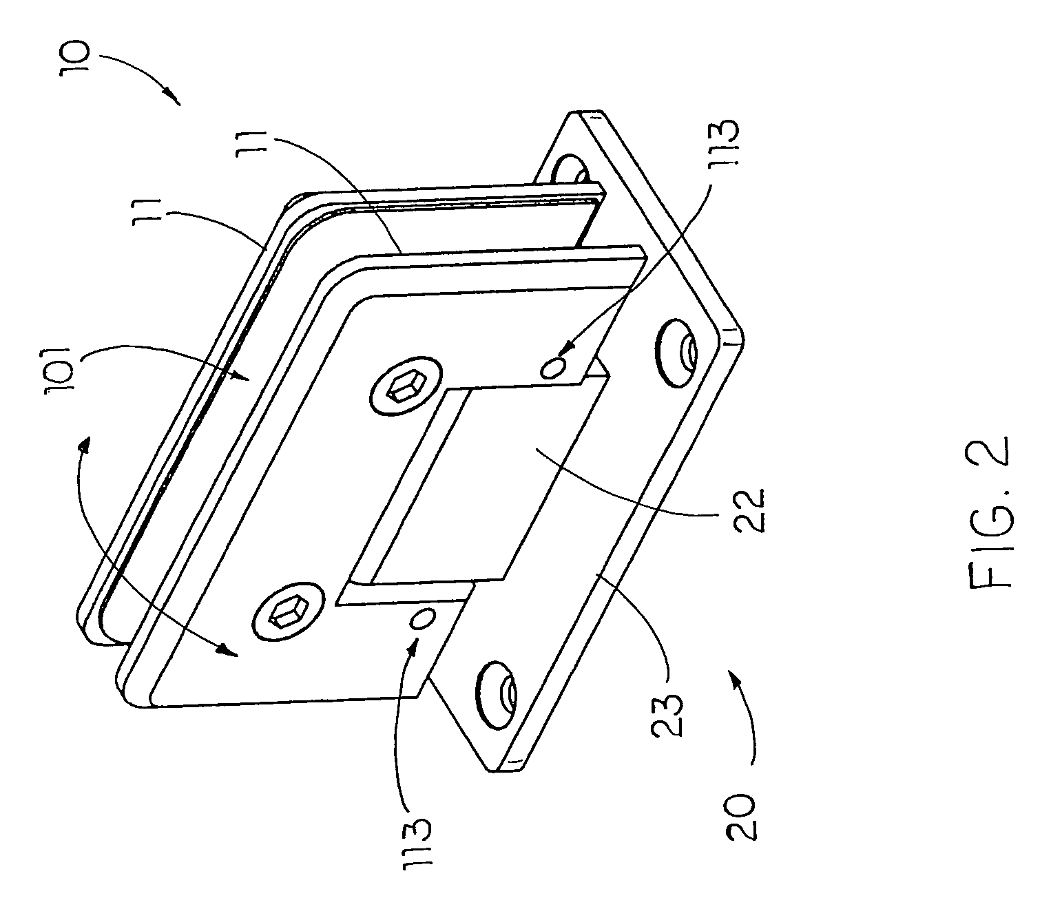 Angular adjustment arrangement of side pivot hinge