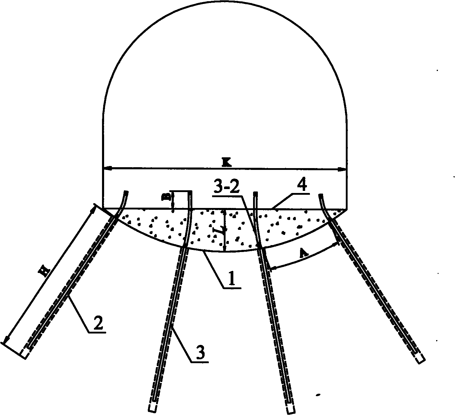 Method for reinforcing roadway floor by grouting