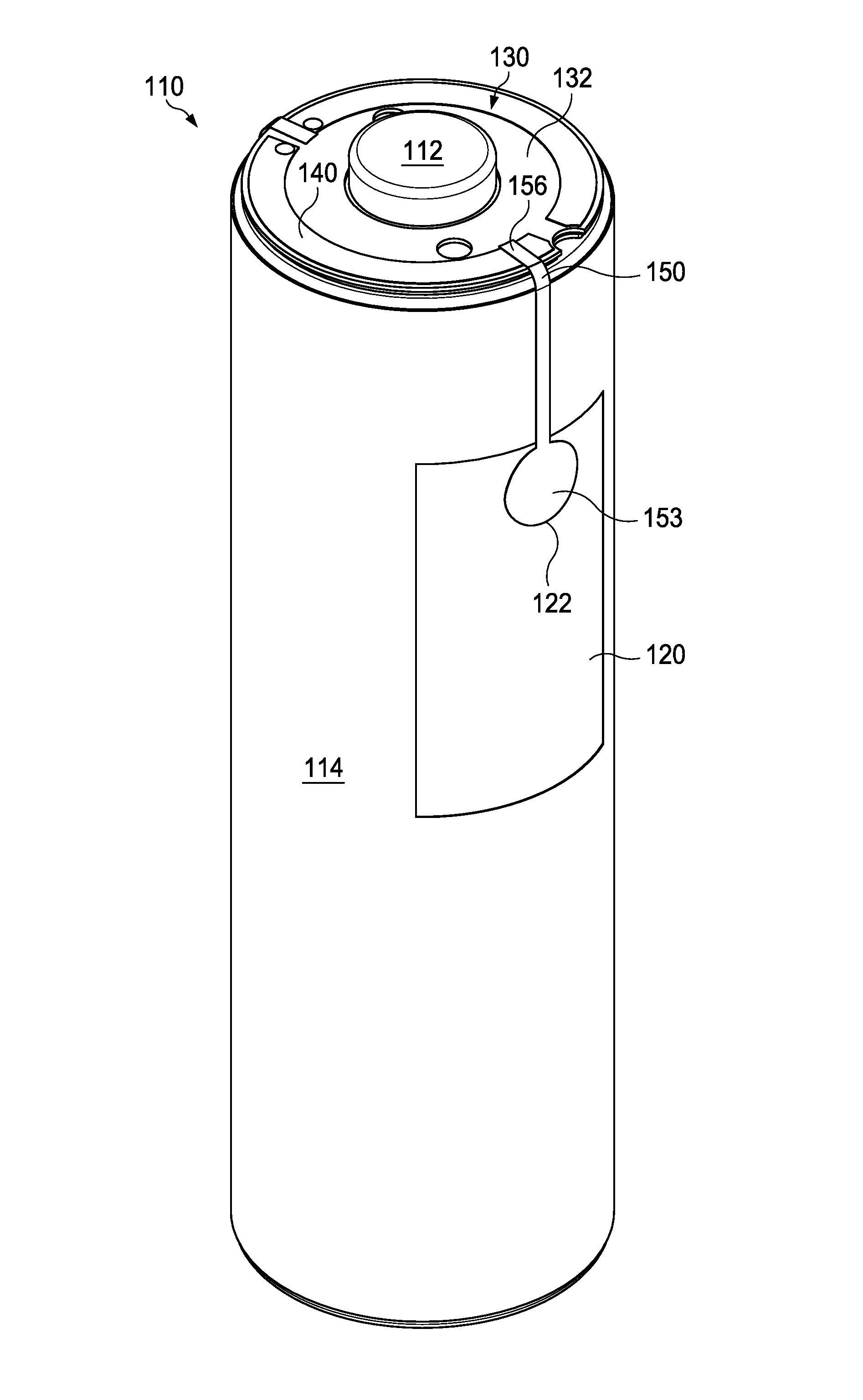 Battery including an on-cell indicator