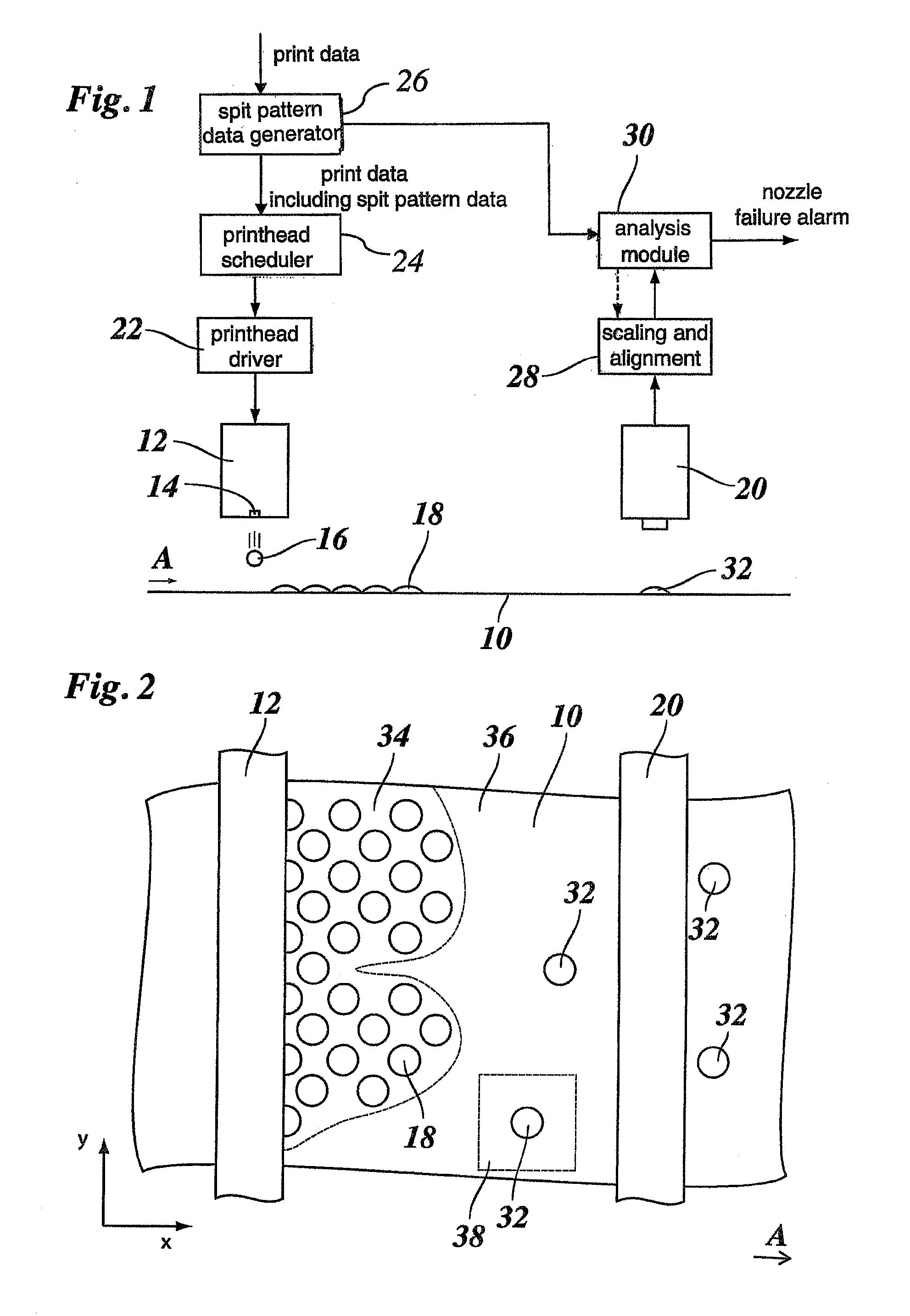 Ink jet printing method and printer