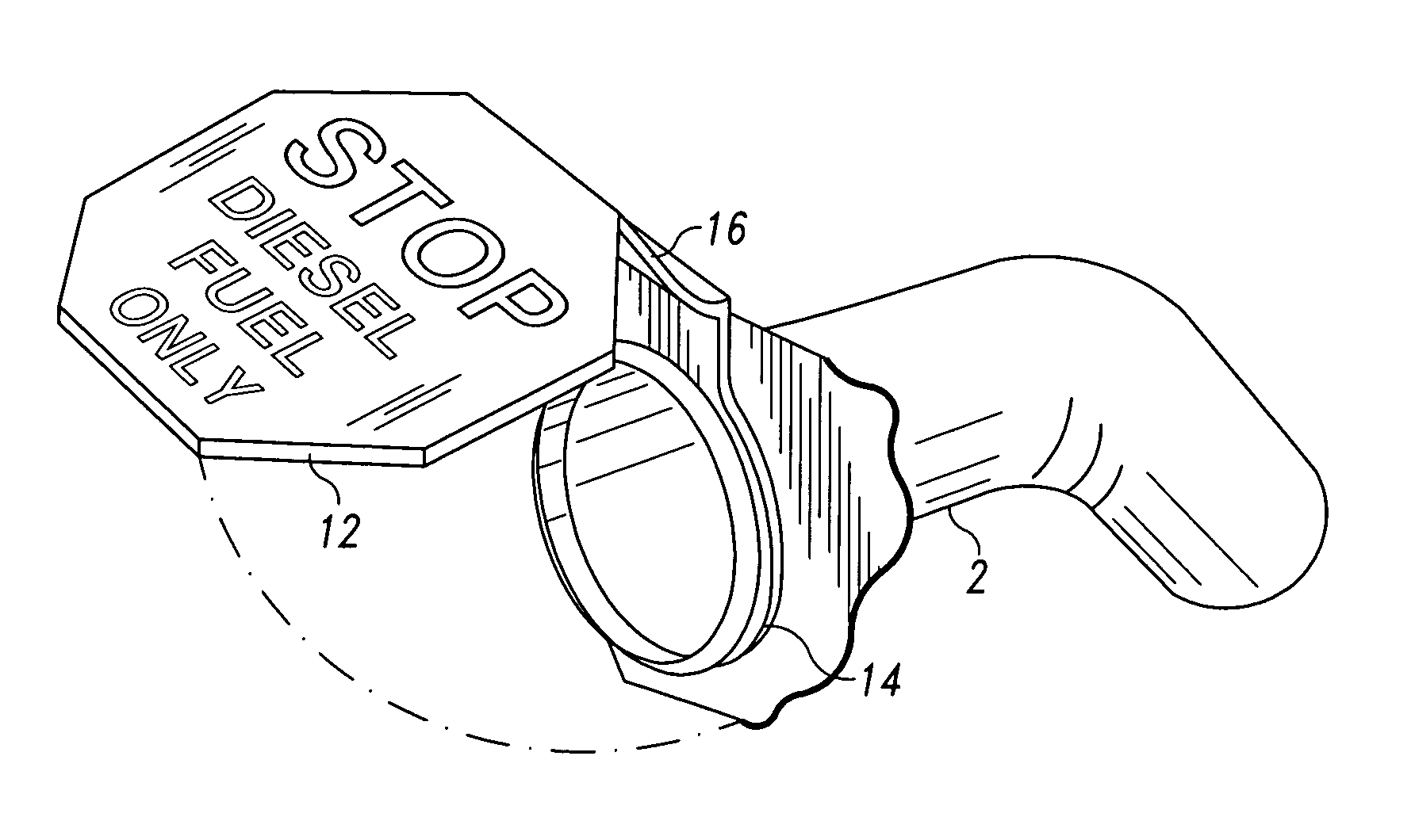 Fuel filler warning indicator