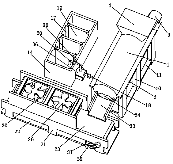 Solid-liquid separation device for household garbage pyrolysis treatment