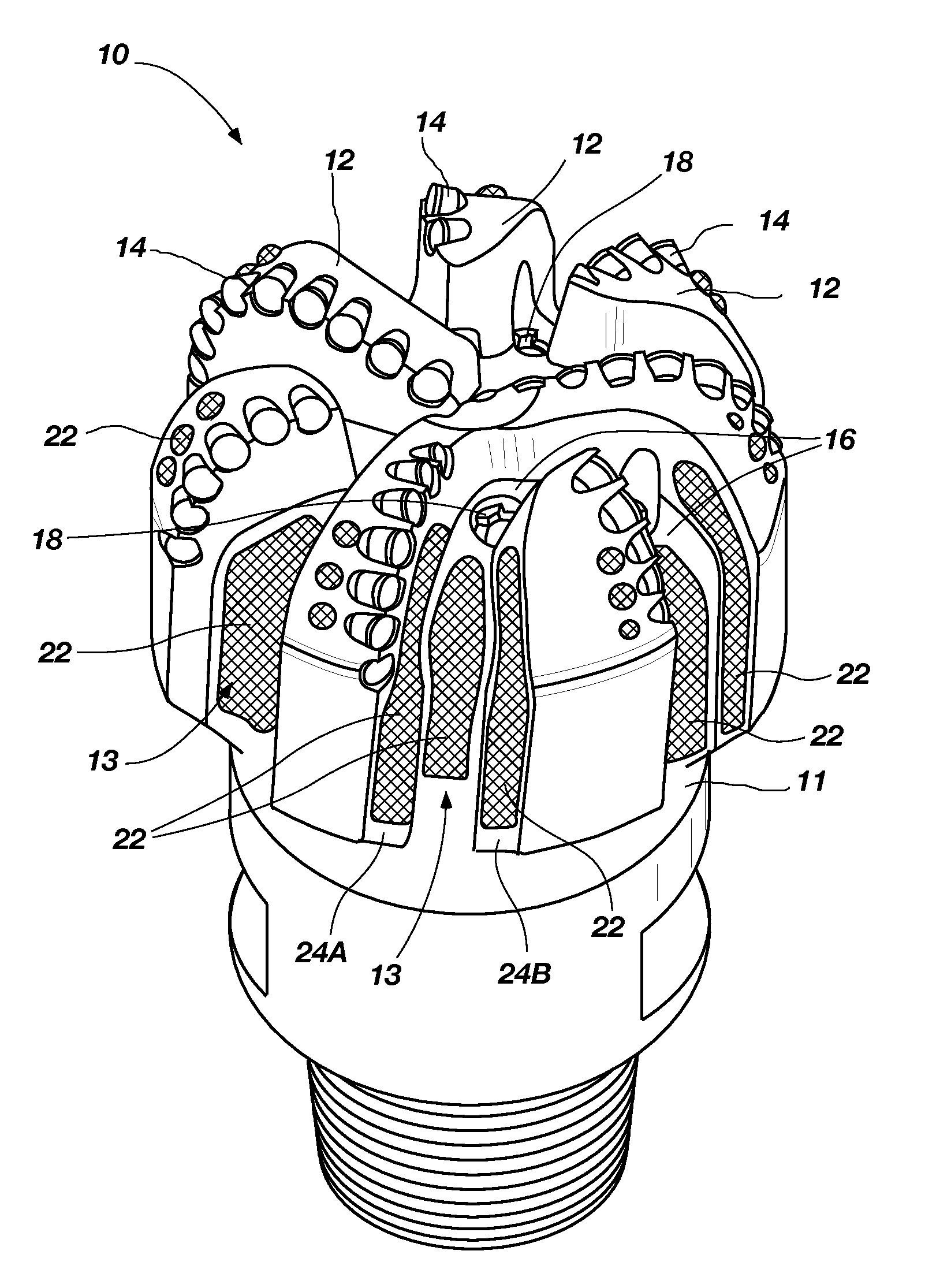 Downhole tools having features for reducing balling, methods of forming such tools, and methods of repairing such tools