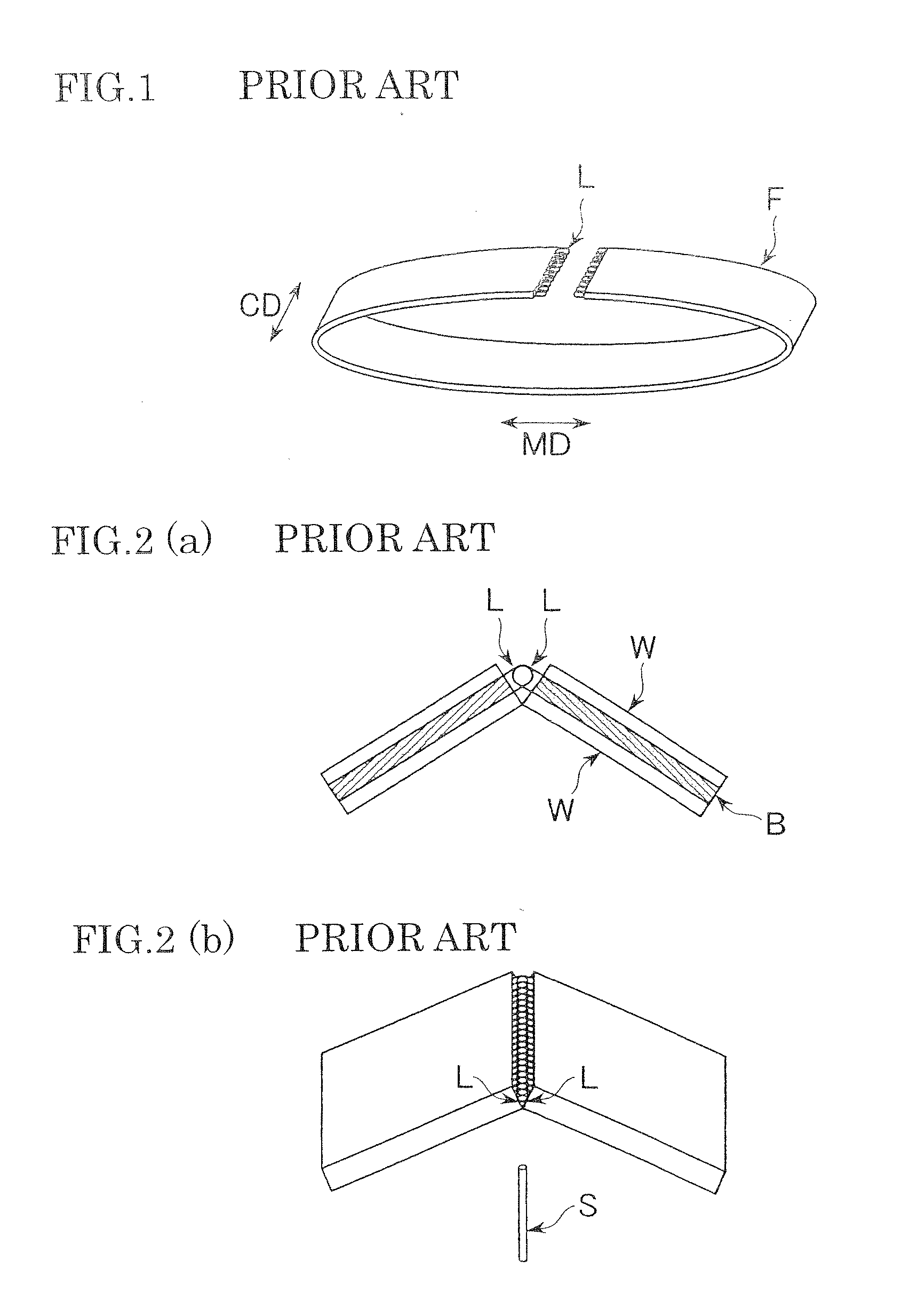 Felt with seam for paper manufacture