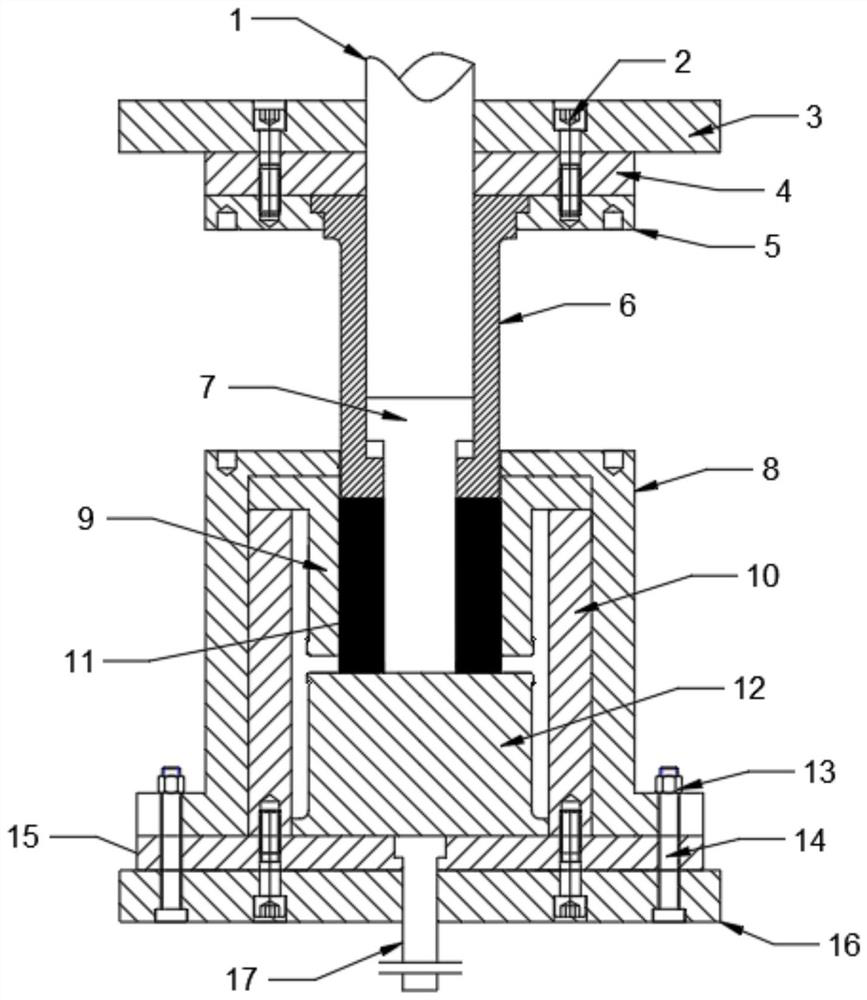 Integral extrusion forming die and method for thin-walled shell with inner ring rib