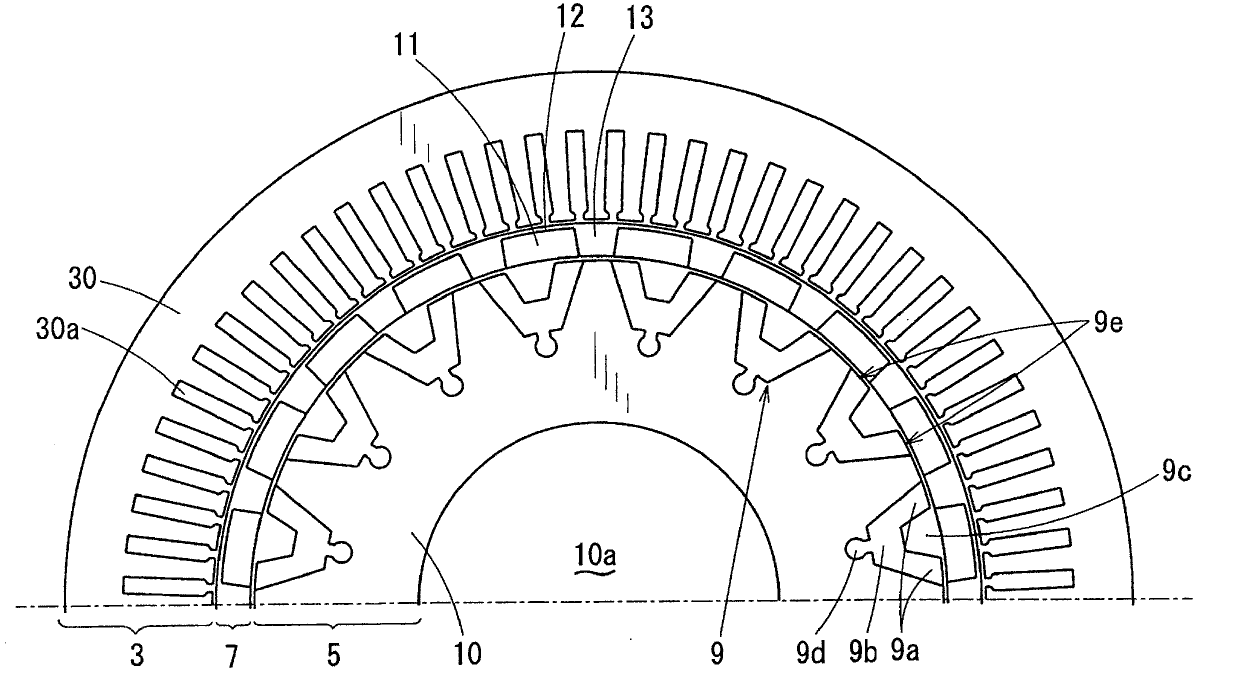 Magnetic modulation motor and electric transmission