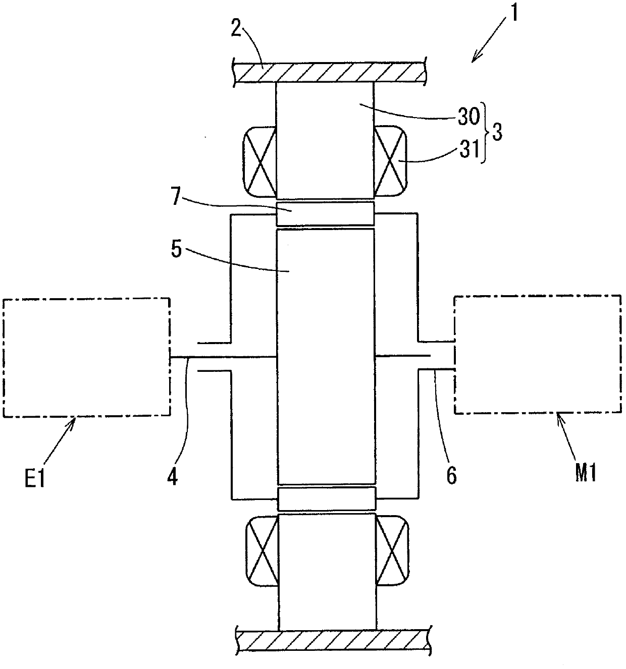 Magnetic modulation motor and electric transmission