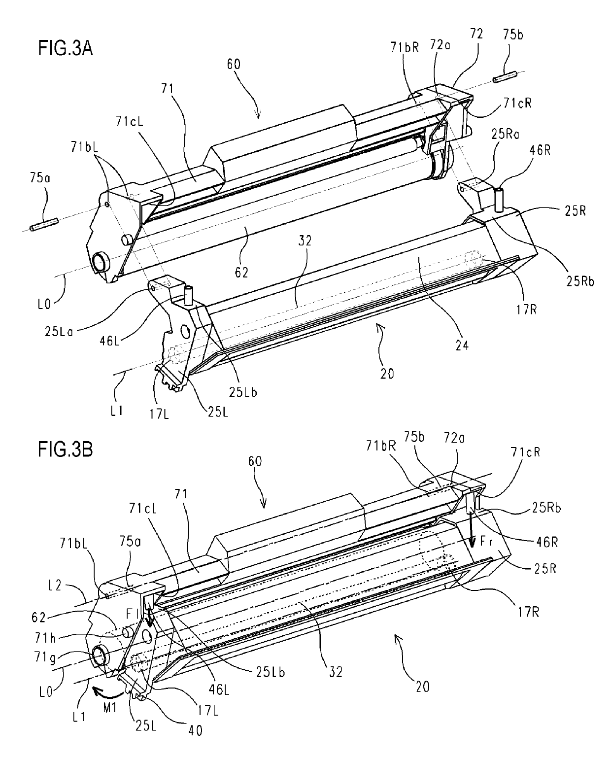 Separation holding member, cartridge unit, and packaging body