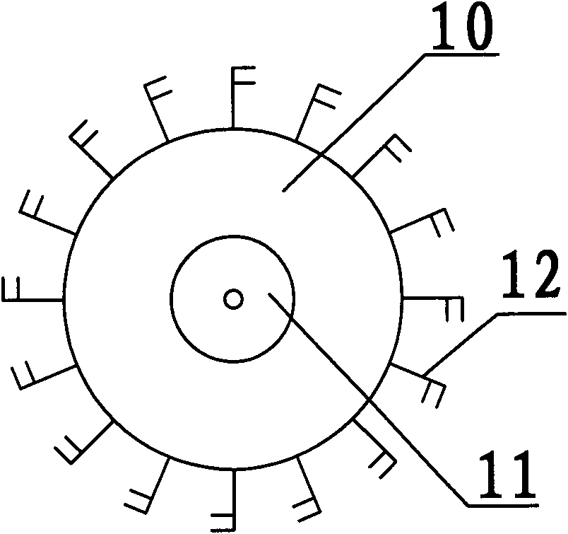 Flywheel type energy-saving turning and throwing machine