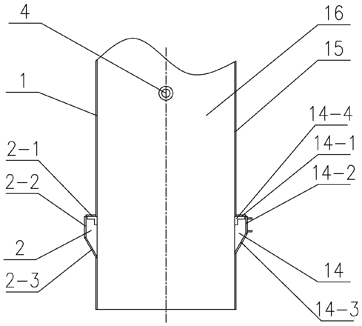 Vertical drive arc-shaped gate bar valve device of chute