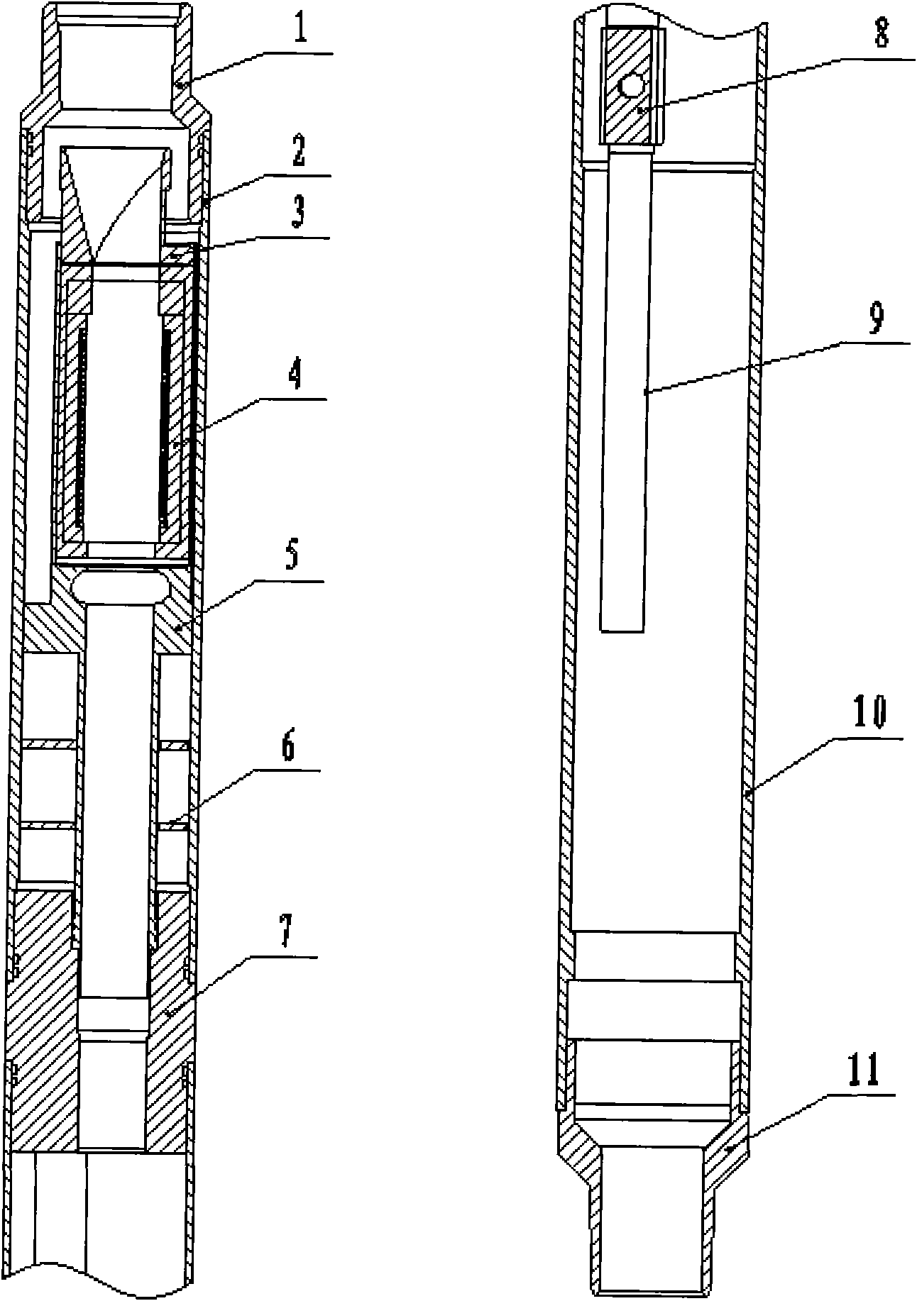 Intelligent injection allocation testing device of water injection well