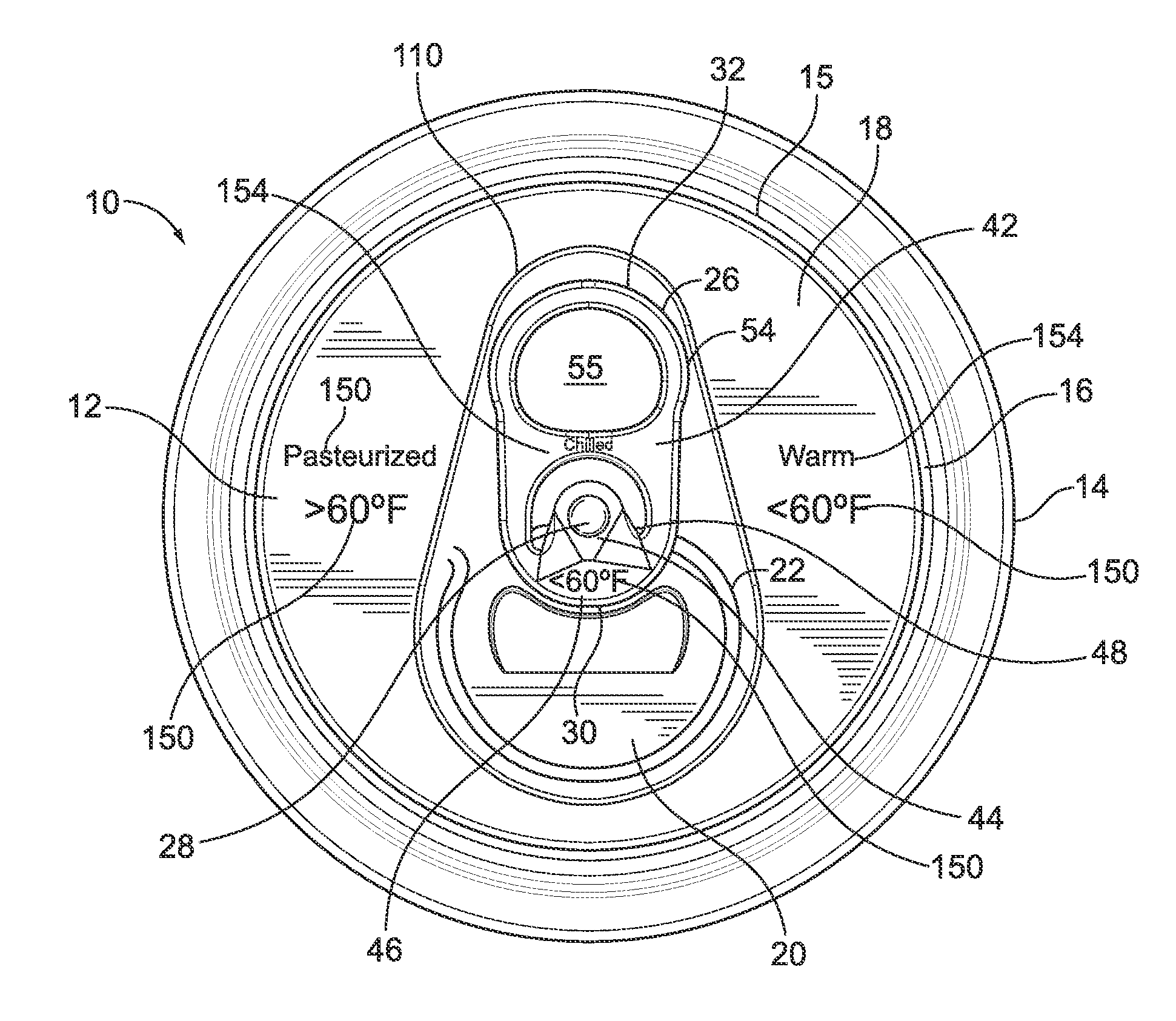 Ornamental and Temperature Indicating Can Ends and Tabs