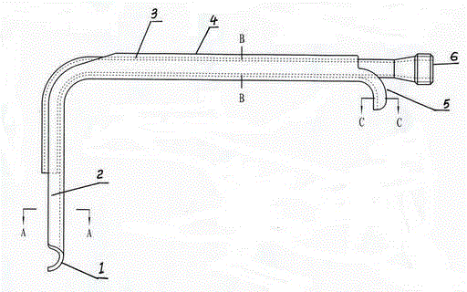 Cold light source vertebral plate drag hook used during lumbar surgery