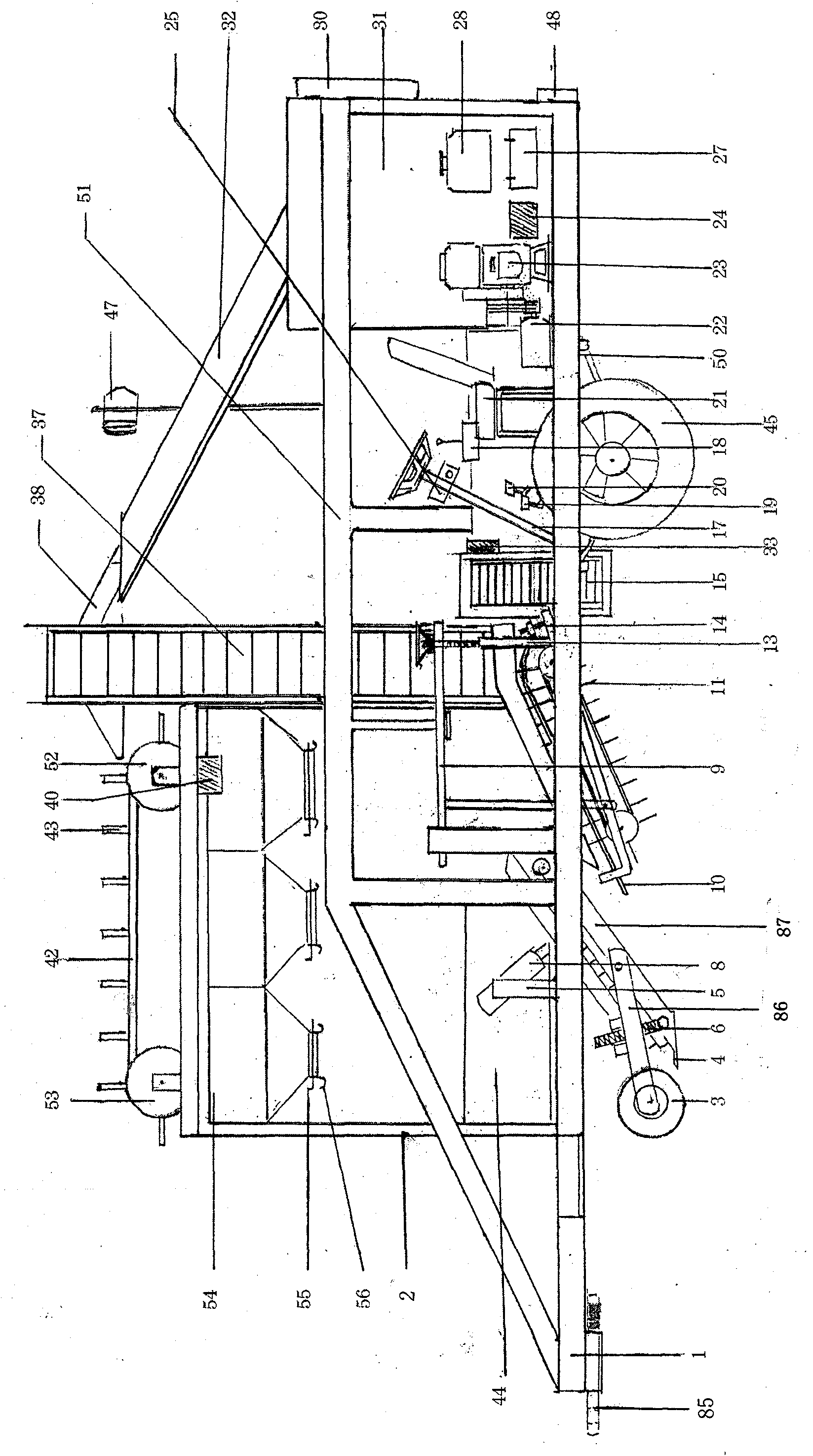 Multifunctional trail-type potato combine harvester