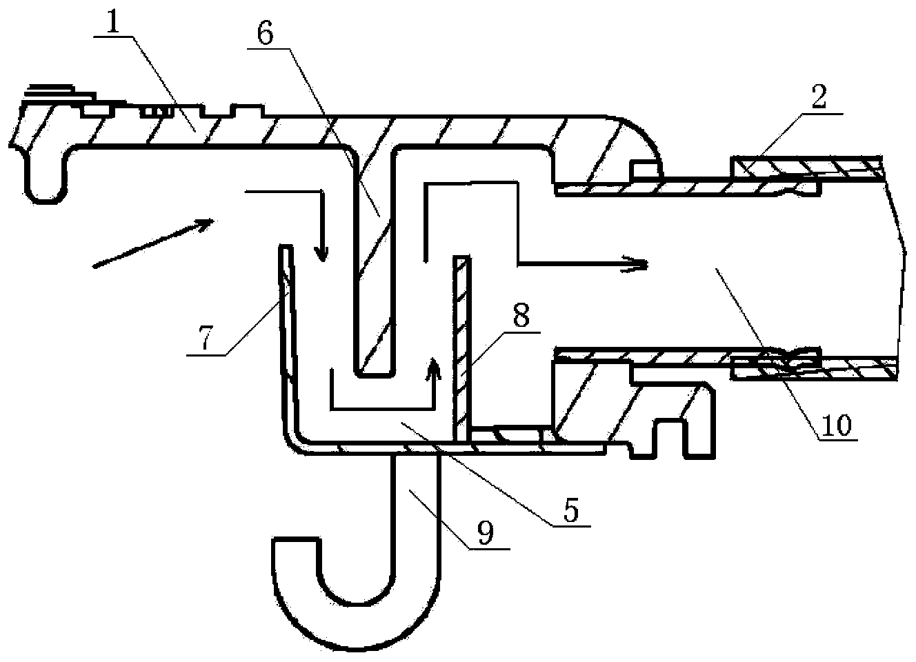 Two-stage oil-gas separation diesel engine breathing system