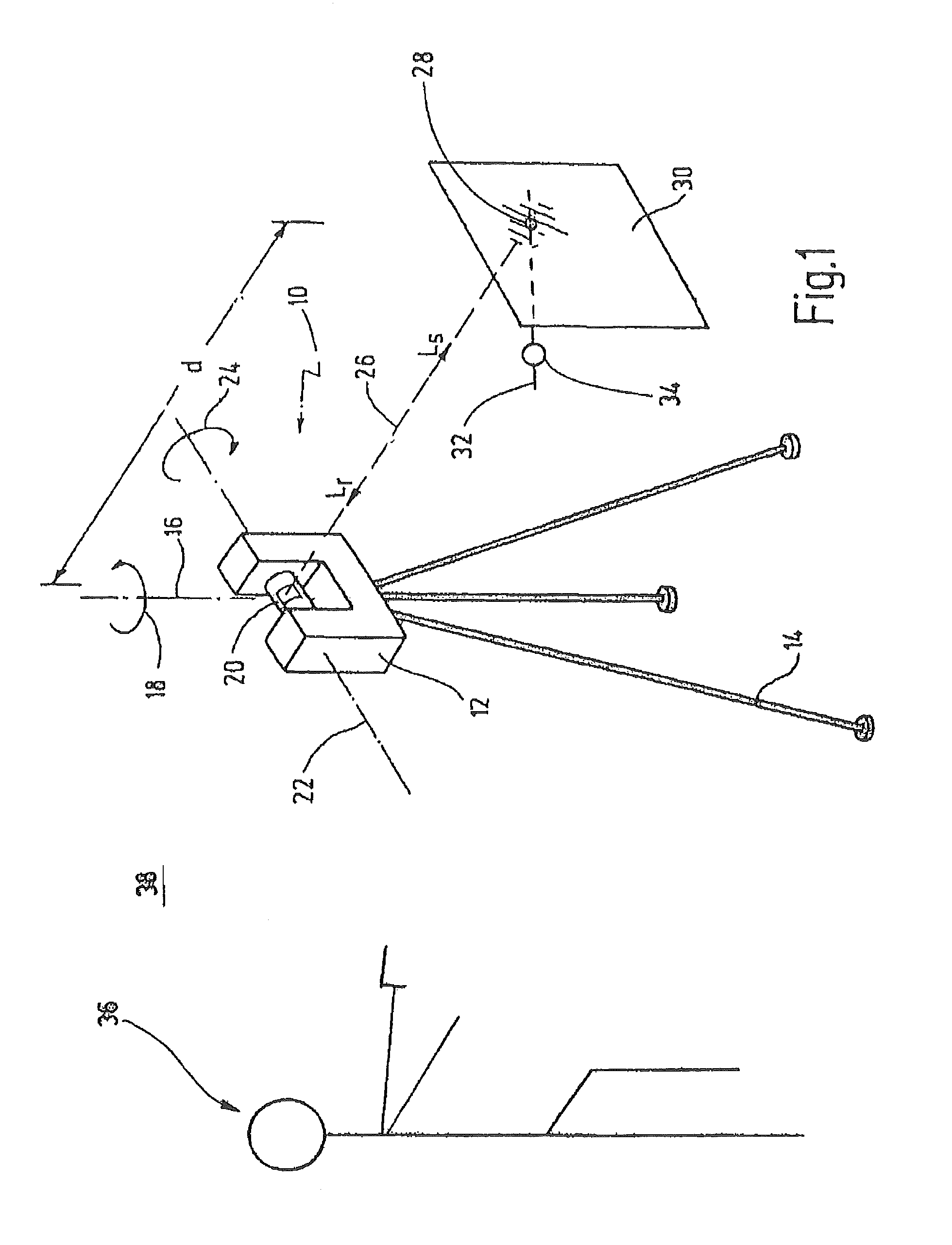 Method and an apparatus for capturing three-dimensional data of an area of space