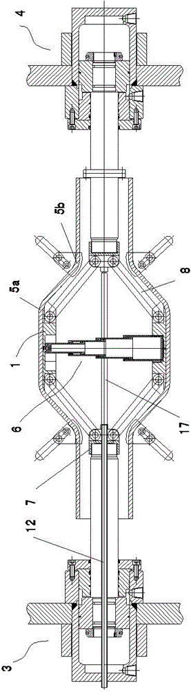 Overall composite mechanical spiral type bulging device for car drive axle