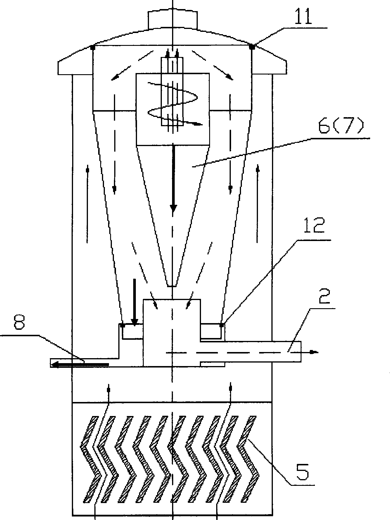 Two stage oil-gas separator