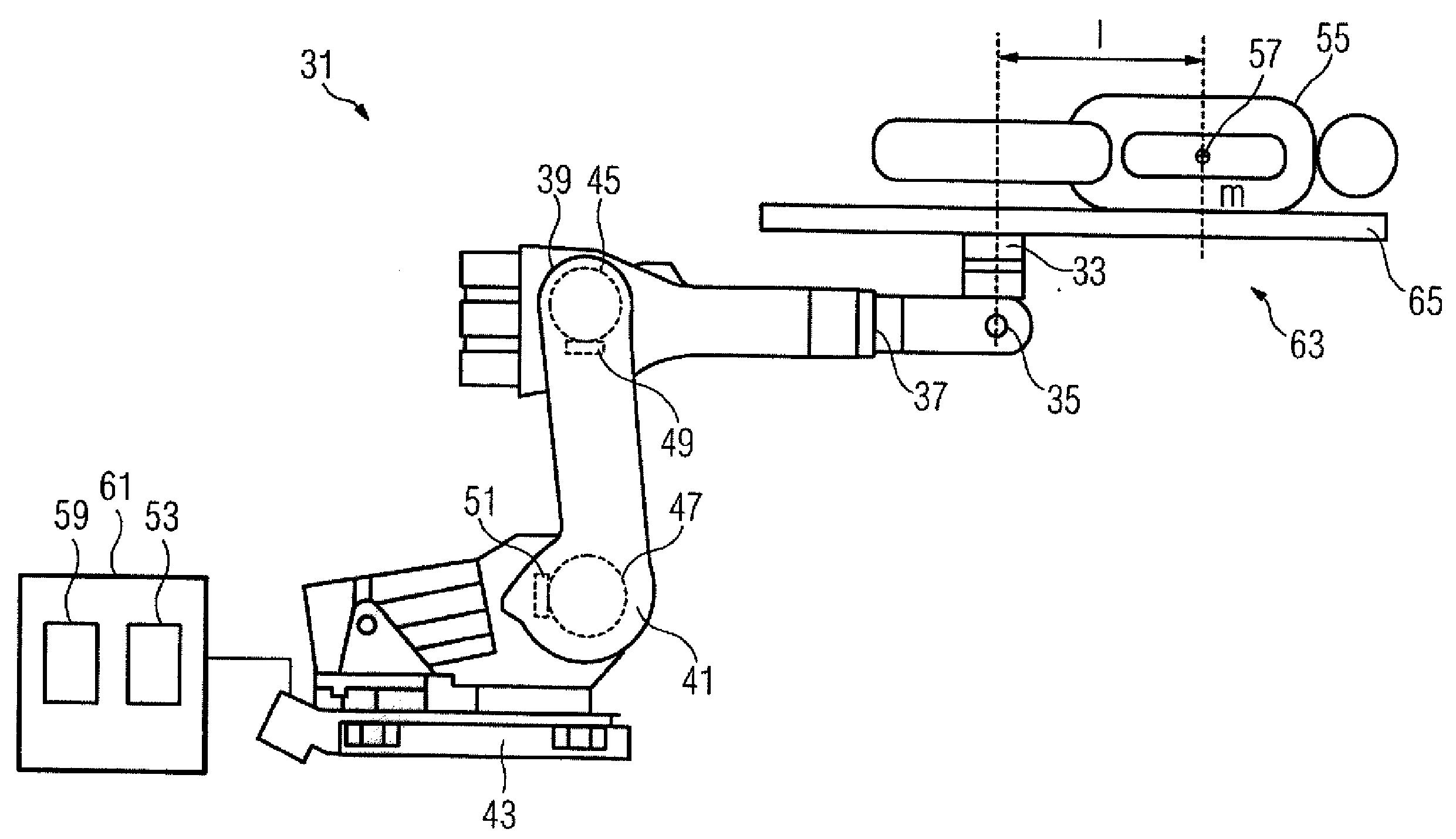 Positioning device and method for positioning a load