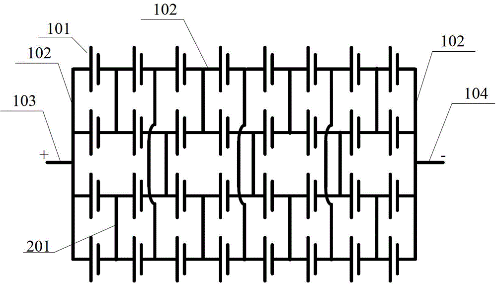 Fly line grouping typed power battery pack