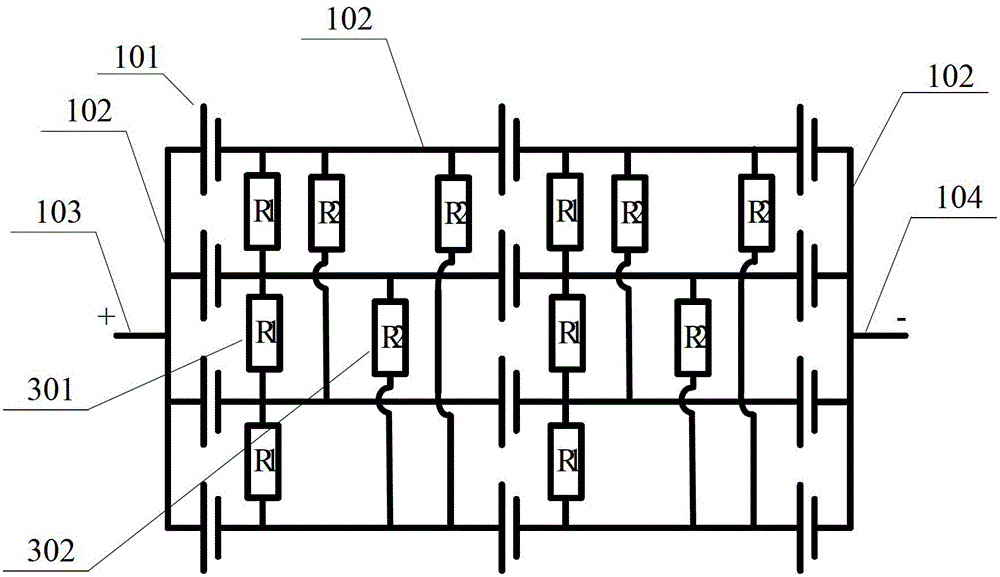 Fly line grouping typed power battery pack