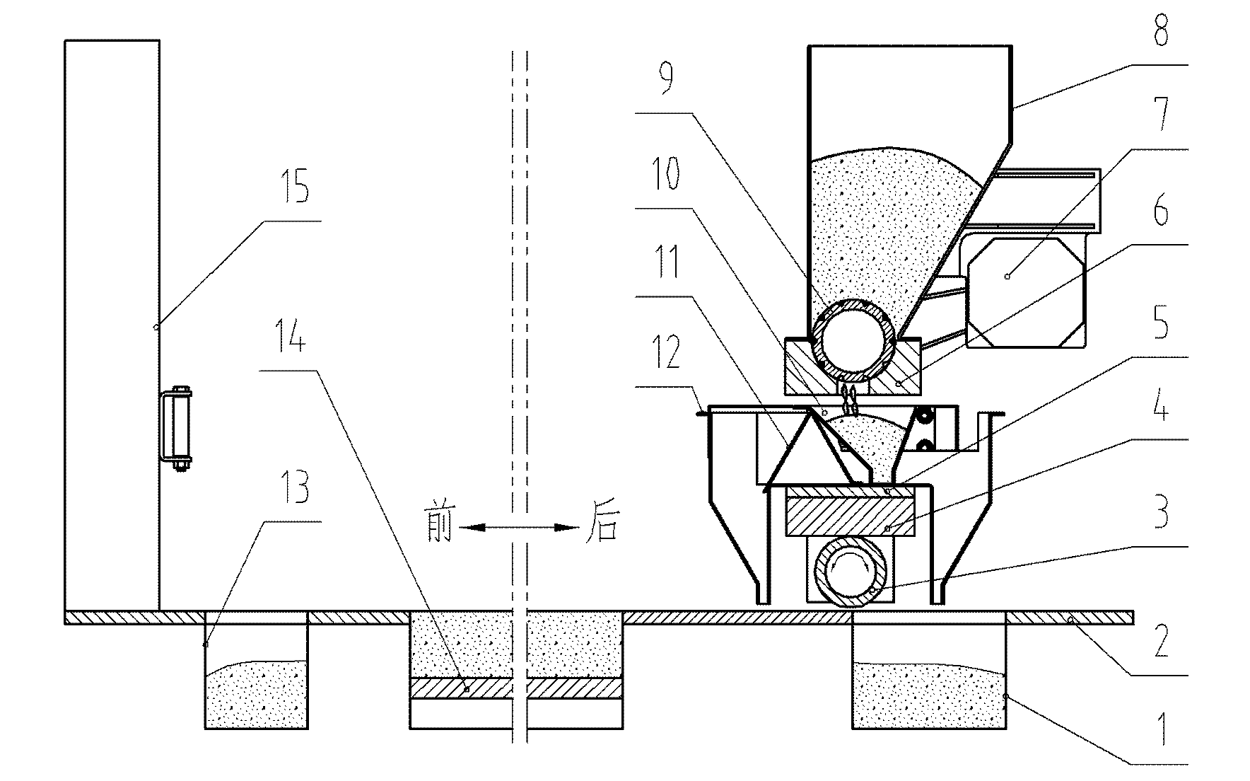 Rapid shaping automatic powder feeding and spreading device