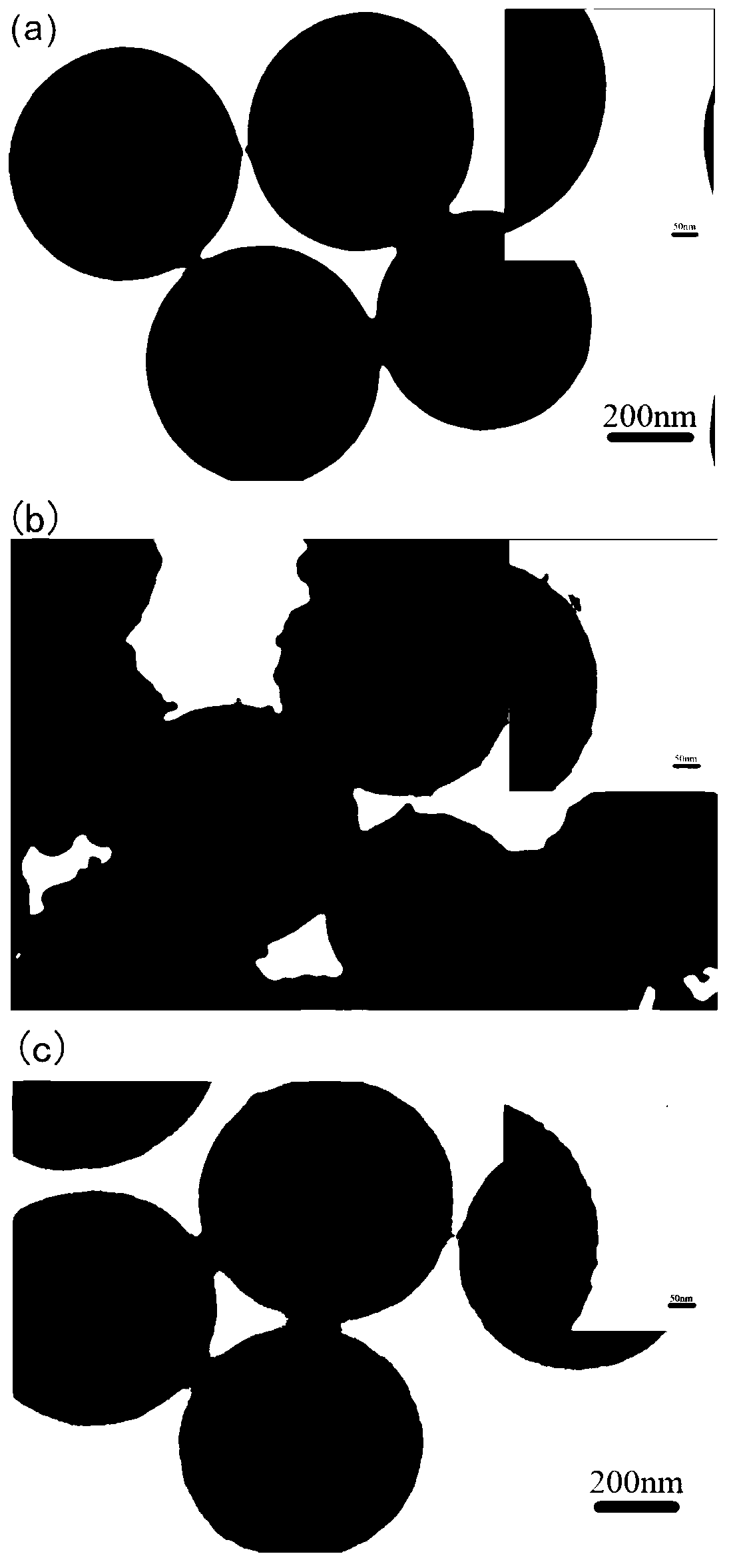 Mesoporous silicon dioxide microsphere-loaded zero-valent iron nanoparticle (SiO2@ FeOOH@ Fe) and preparation method and application thereof