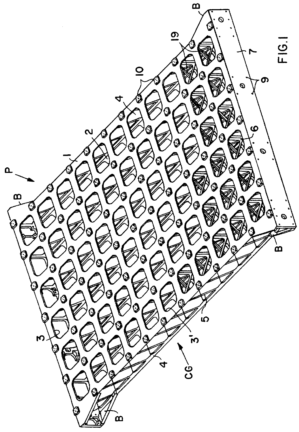 Load carrying lightweight pallet for spacecraft