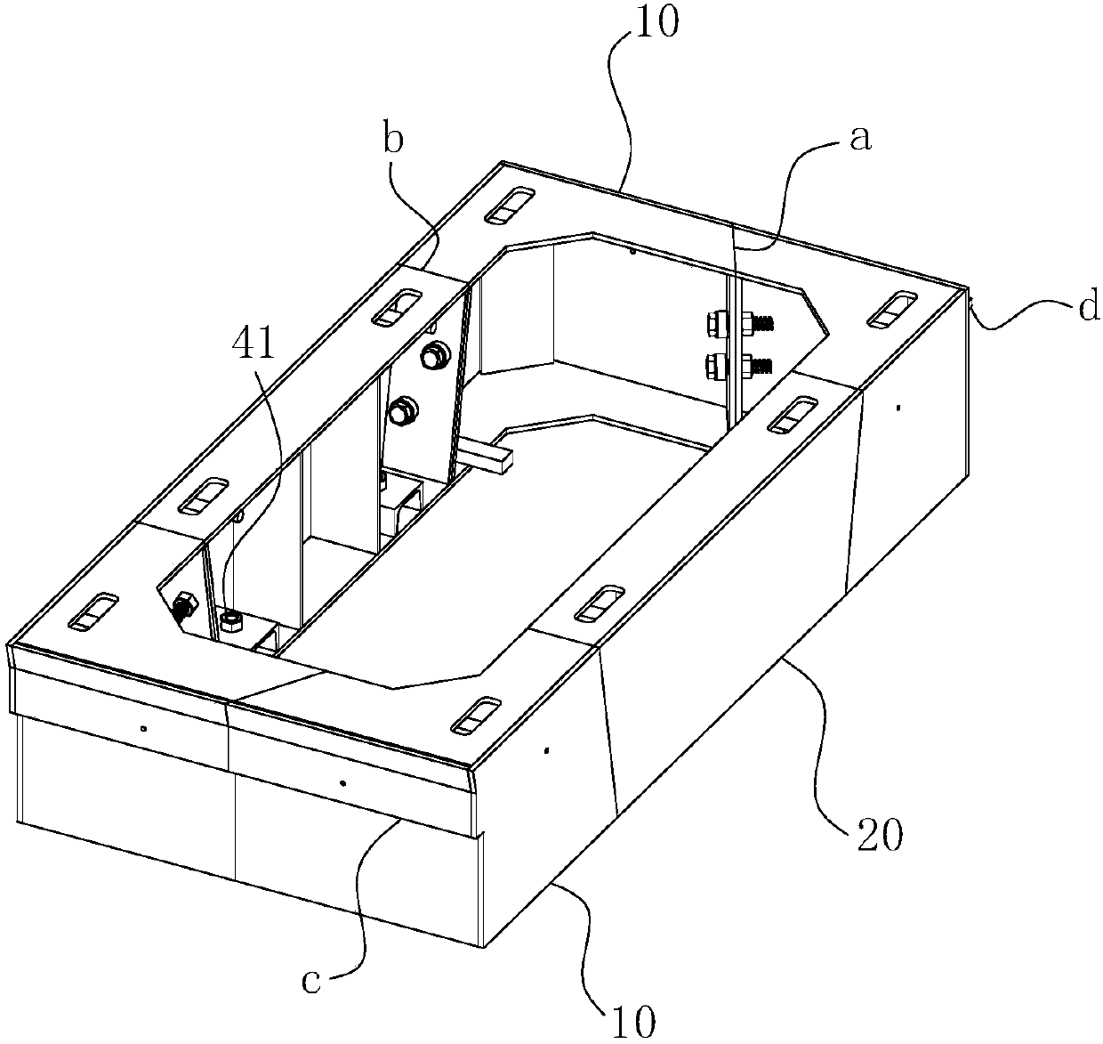 A combination mold for window openings for prefabricated components