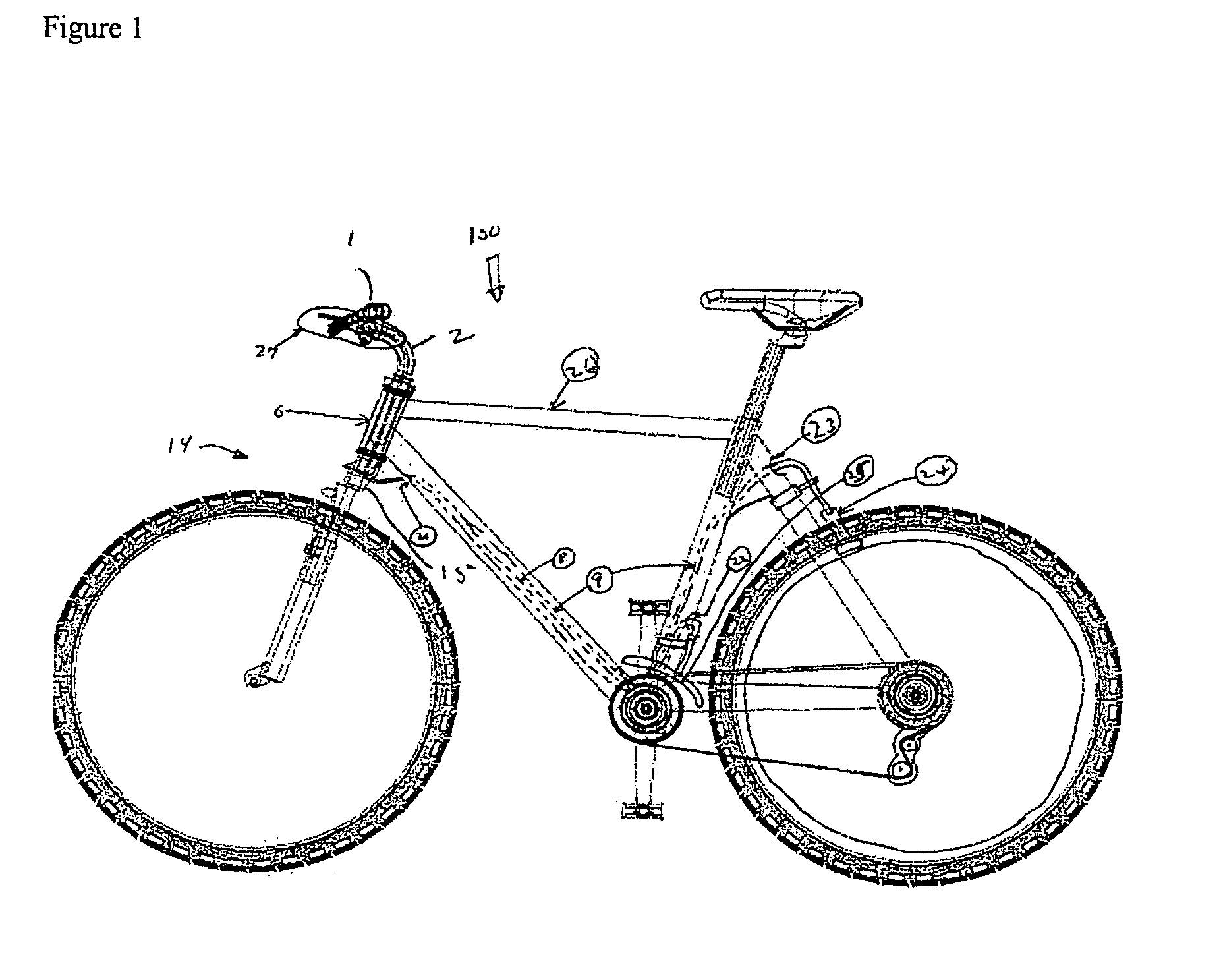 Bicycle having internally routed control cables