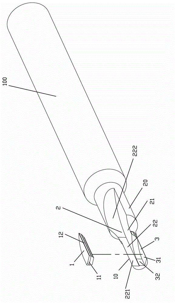 Miniature ultra-hard drilling and milling cutter special for machining ceramic materials and machining method thereof