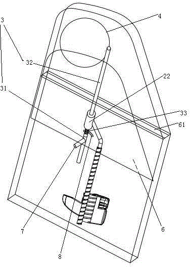 Rear-door built-in rear-view mirror and its position adjustment method