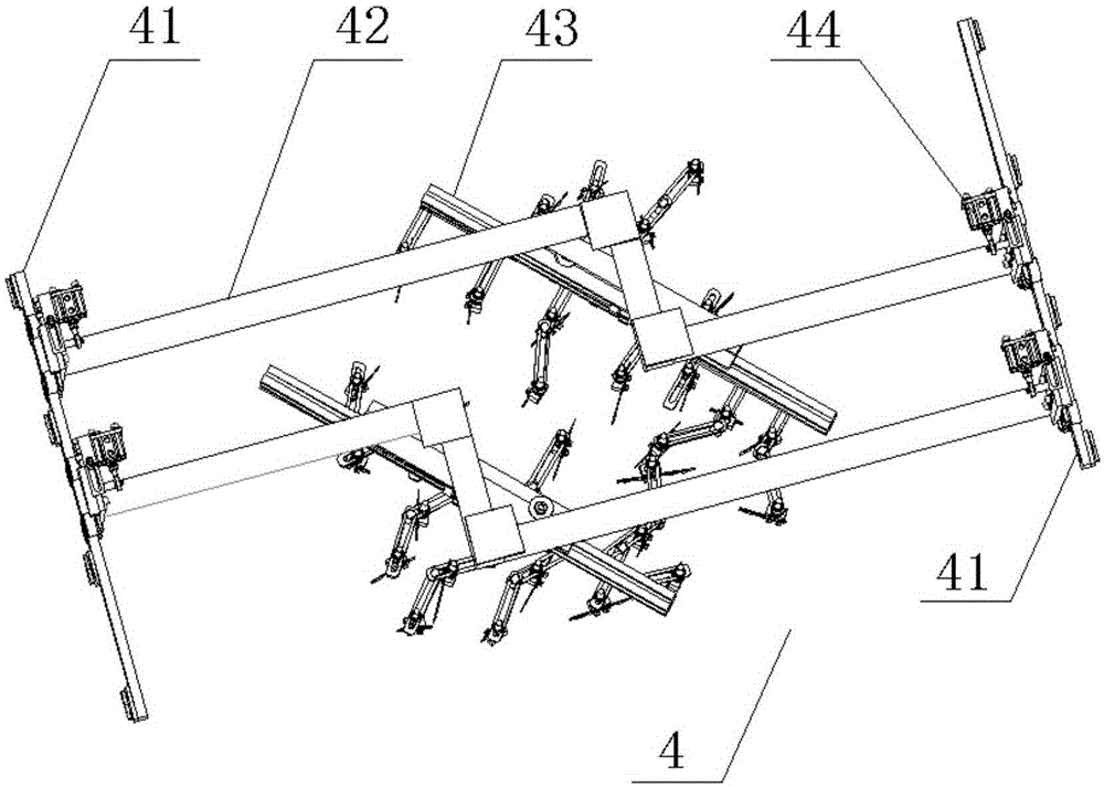 Ceramic wall and floor tile material distributing device capable of forming lines and textures of natural stone