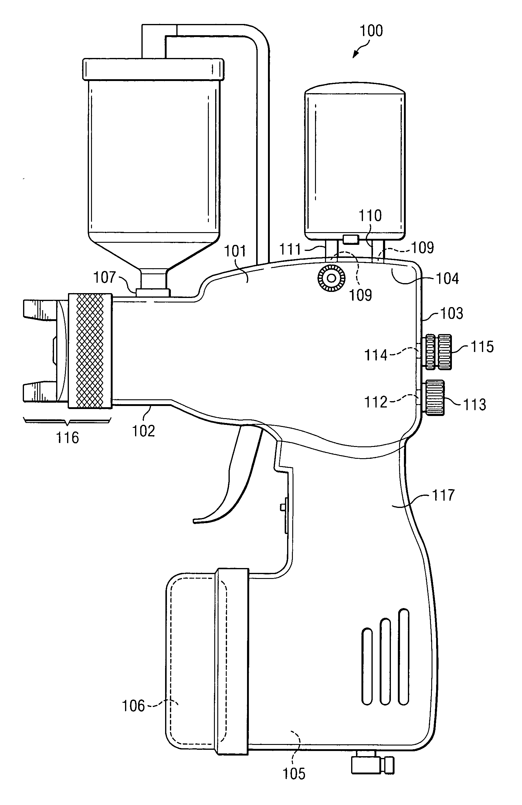 Cordless, self-contained, handheld spray gun