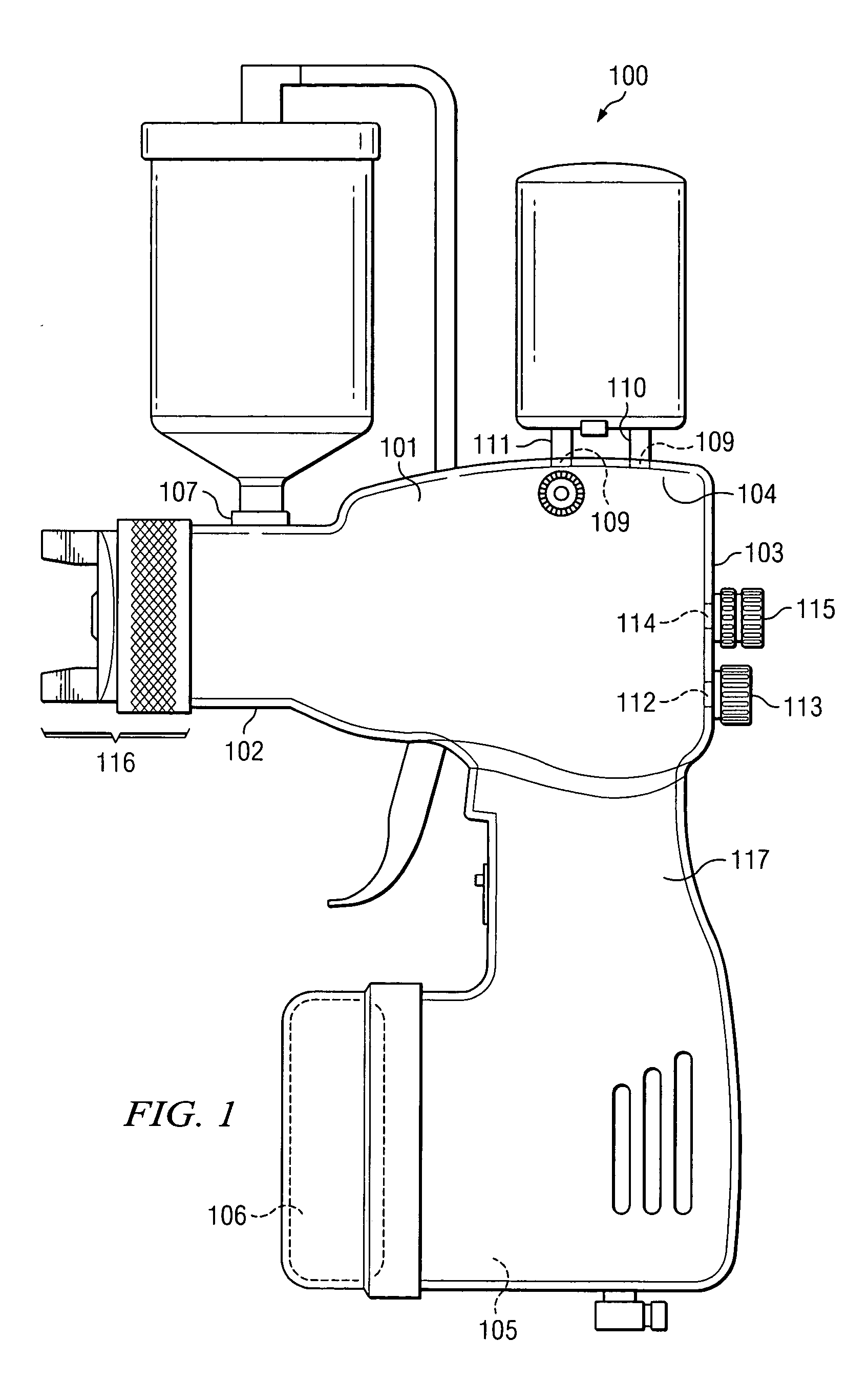 Cordless, self-contained, handheld spray gun