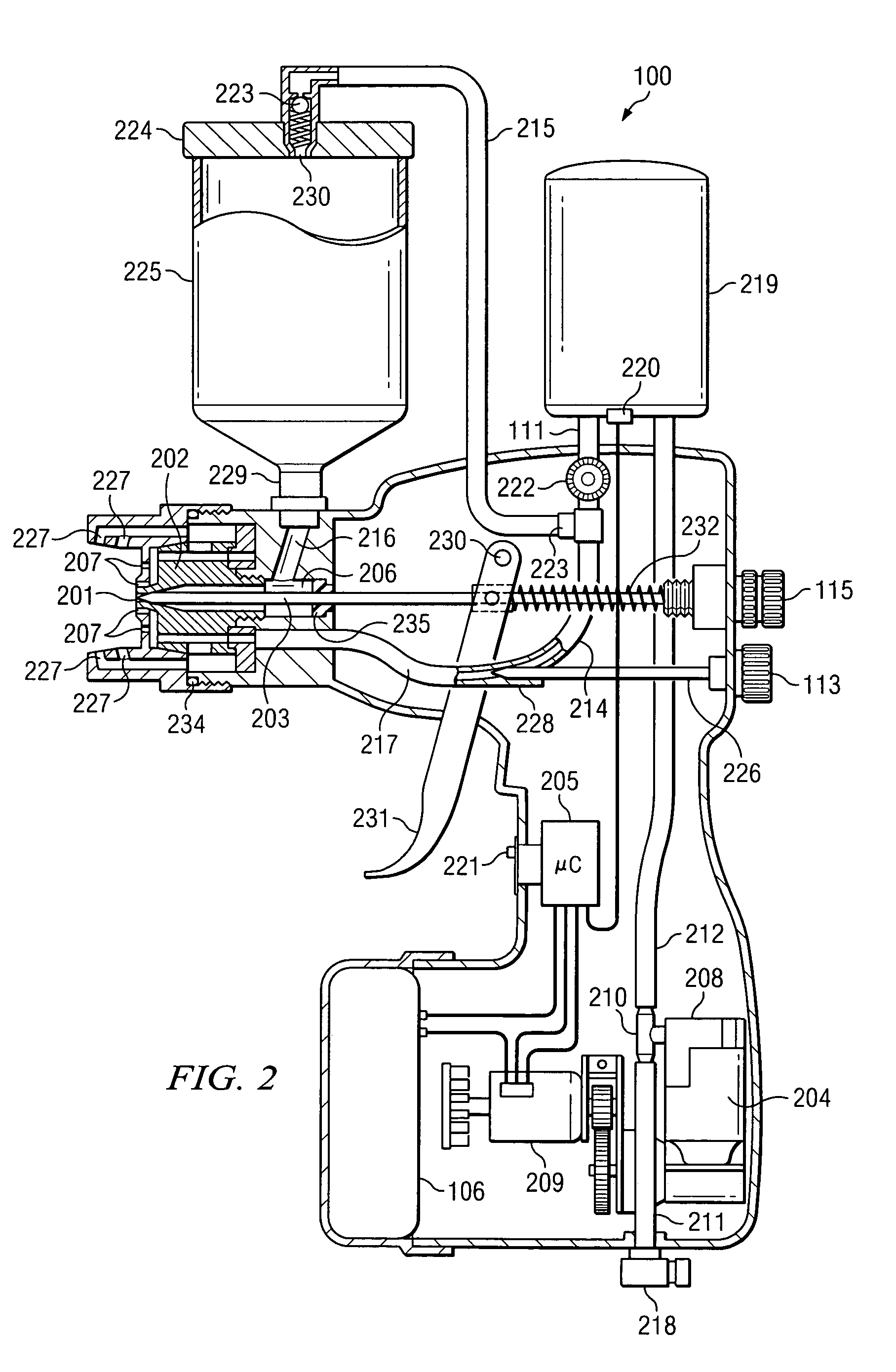 Cordless, self-contained, handheld spray gun