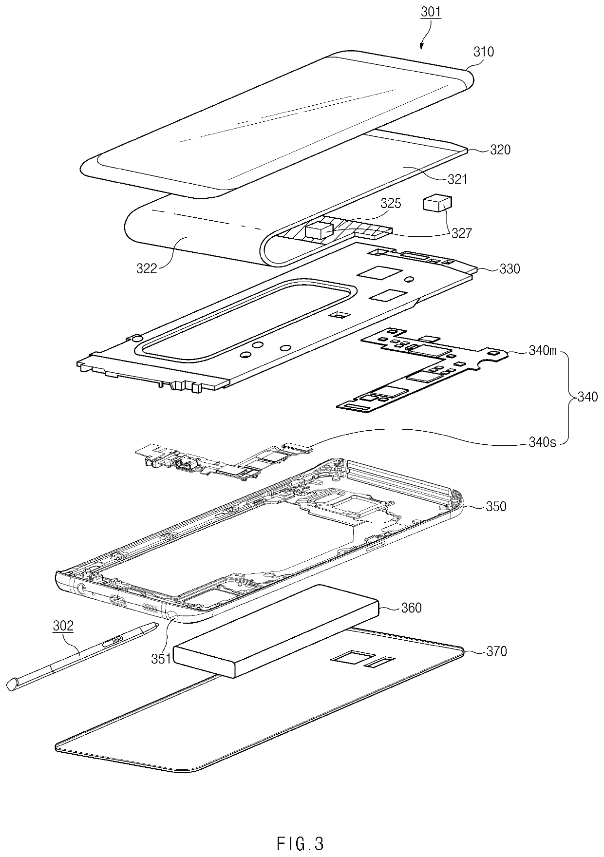 Electronic device including flexible display panel