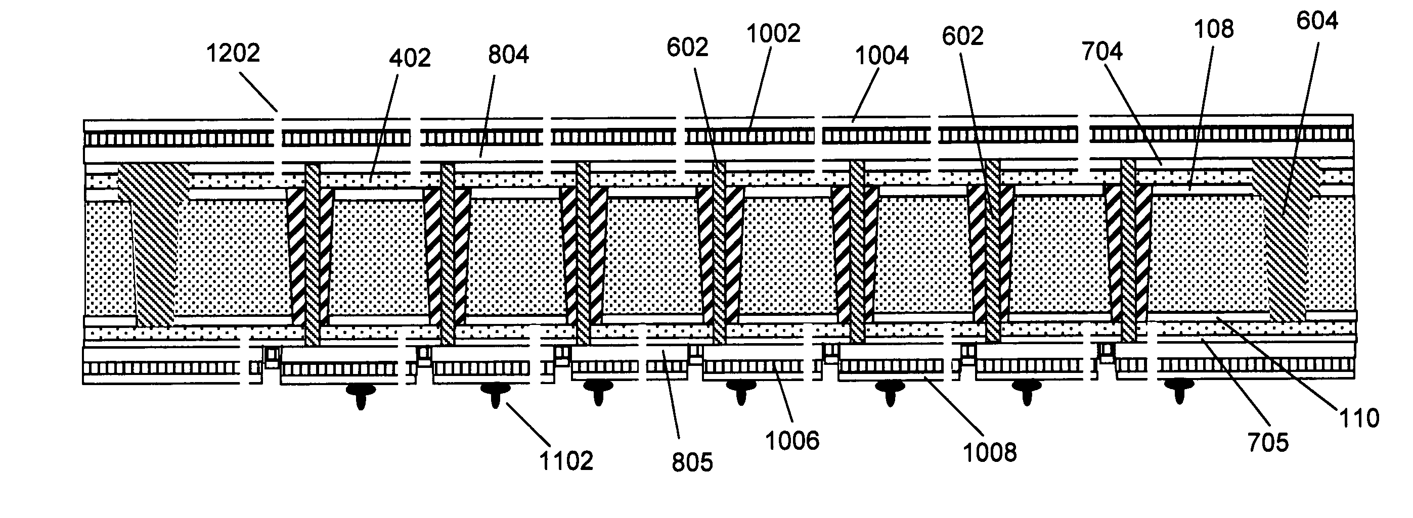 Wafer translator having a silicon core isolated from signal paths by a ground plane