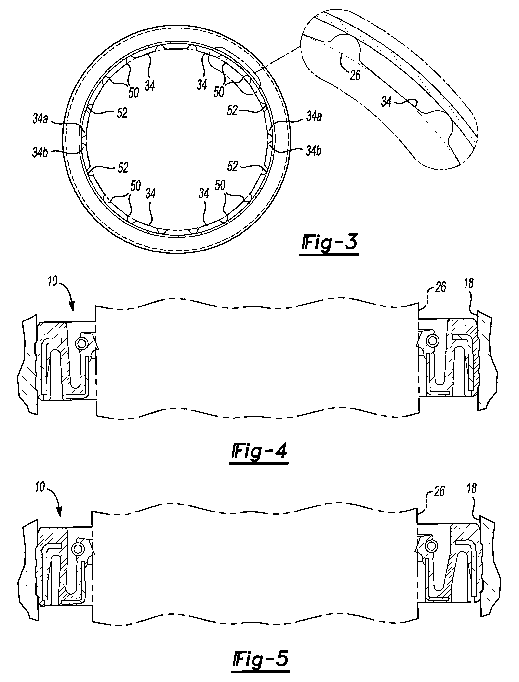 Radial shaft seal with large radial offset accommodation