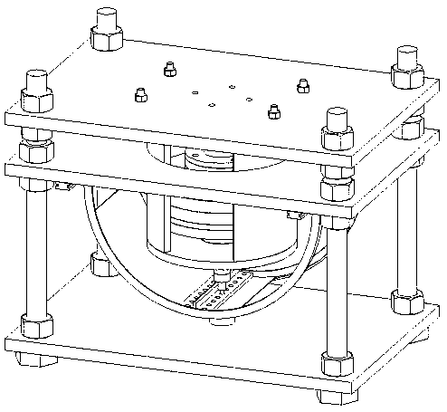 Electromagnetic riveting device for large-size thin-walled workpiece and riveting method