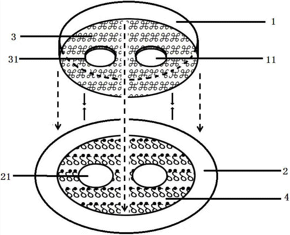 Separable body surface physiological parameter acquisition and transmitting device