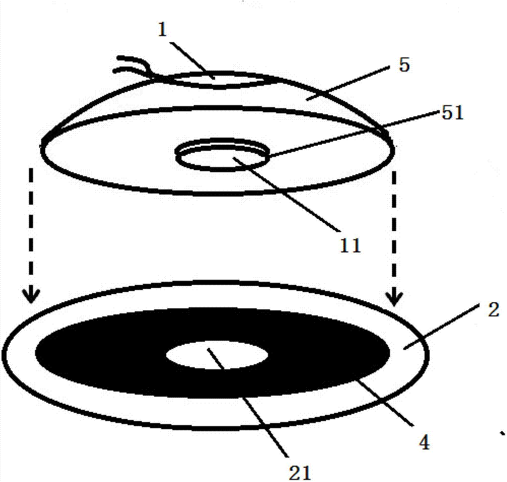 Separable body surface physiological parameter acquisition and transmitting device