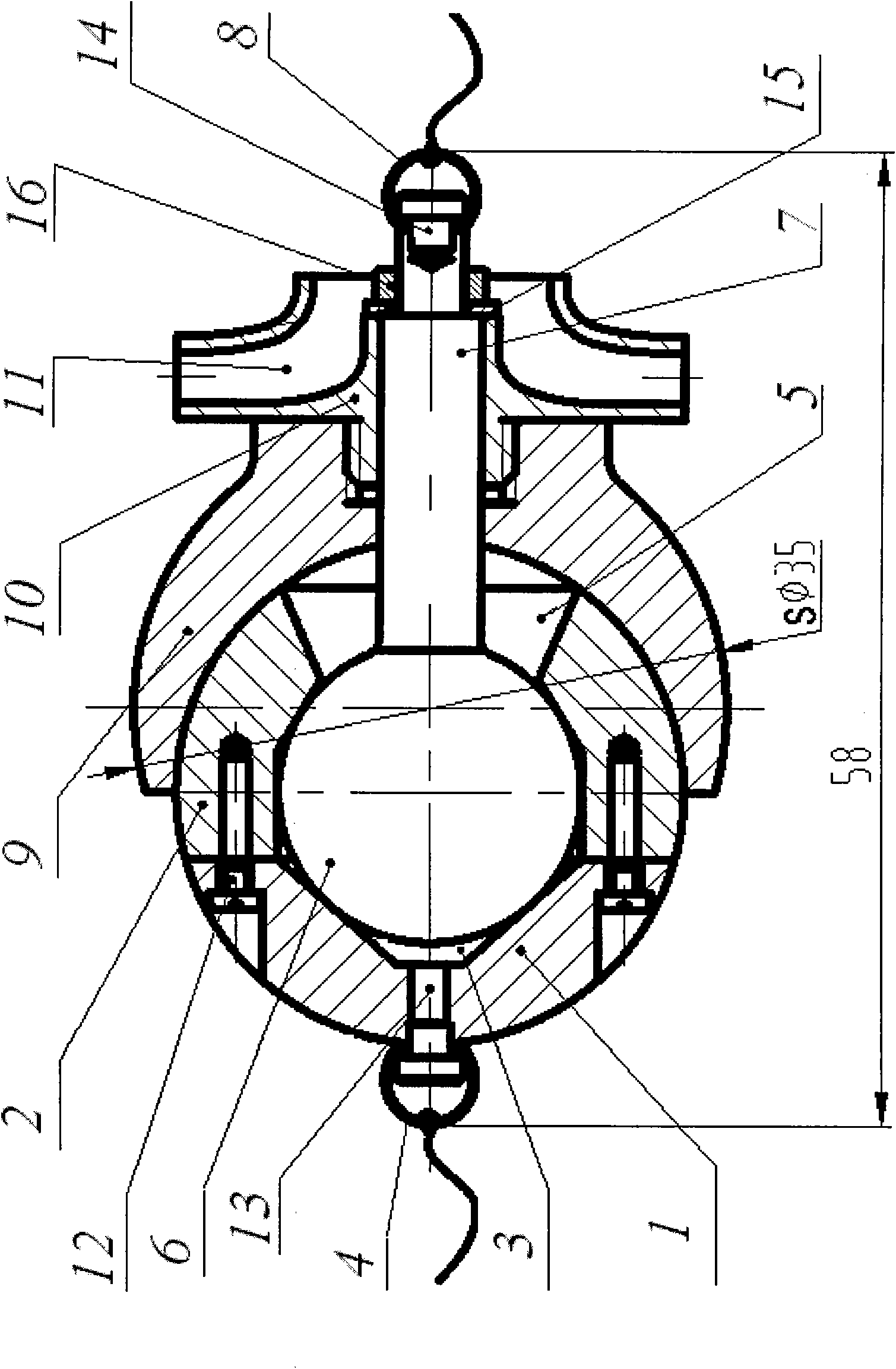 Polishing head for inner surface of elongated bend pipe