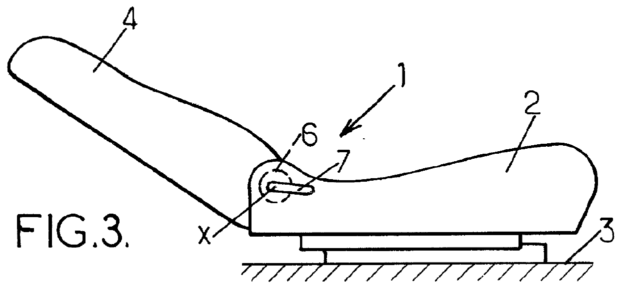 Vehicle seat including a pivoting back urged forwards by a torsion bar