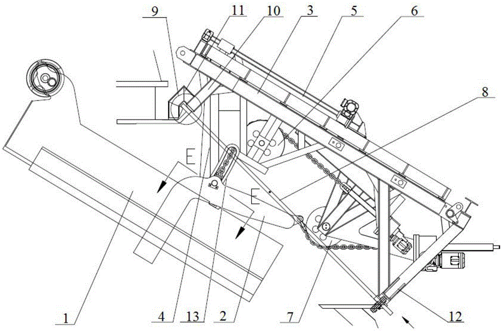 Rapid mounting and dismounting mechanism used for distribution chute replacing device and distribution chute replacing system