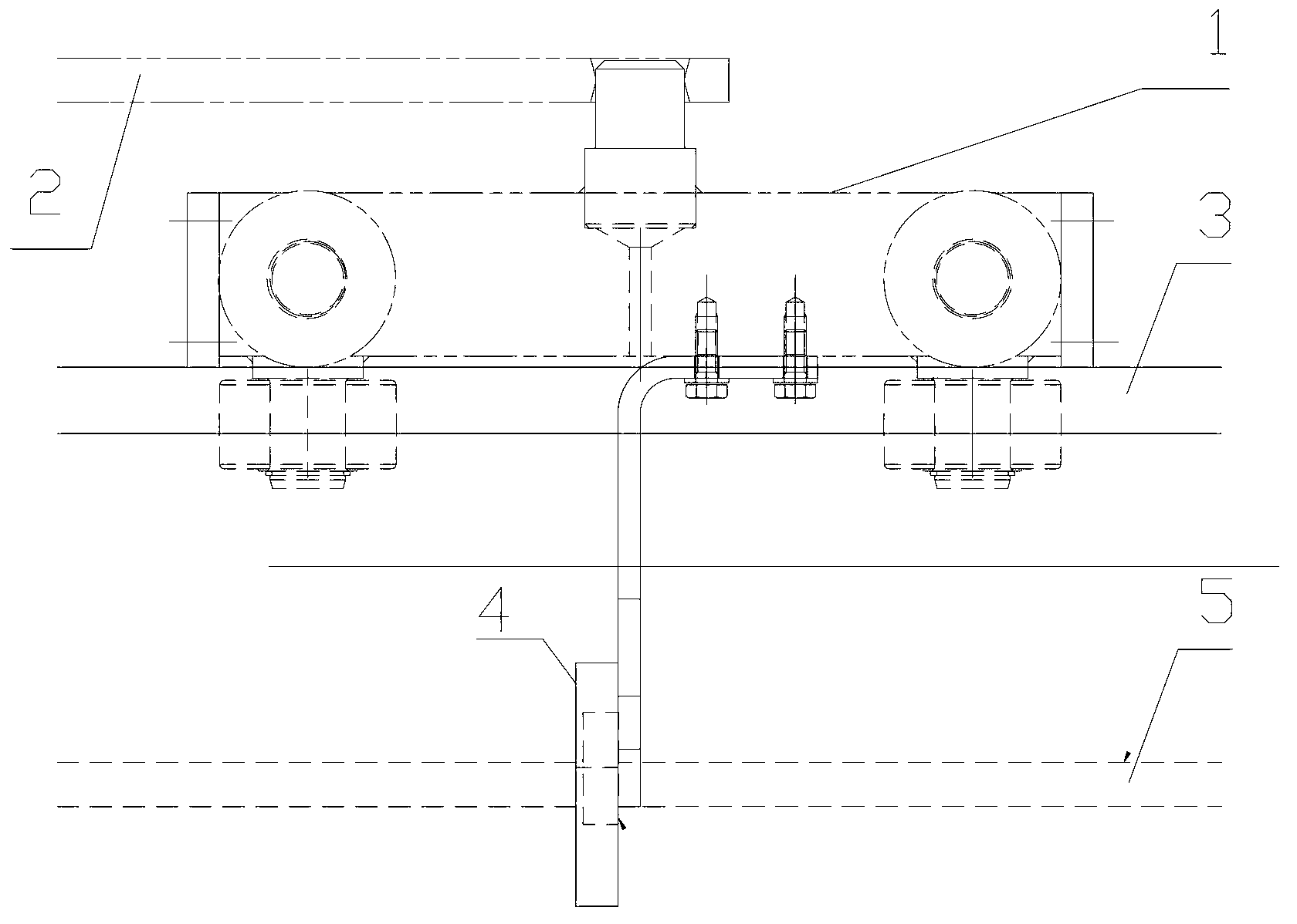 Displacement sensor traveling positioning device