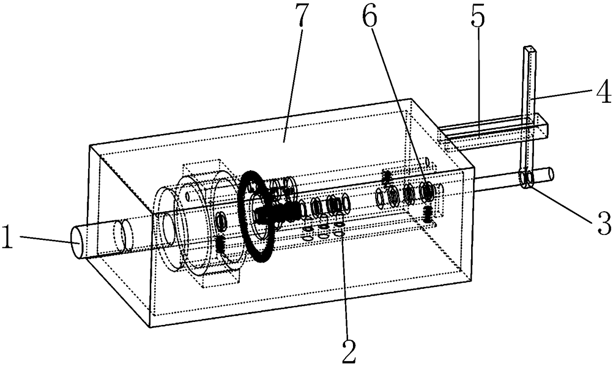 Three-speed gear transmission gearbox with gear striking preventing function